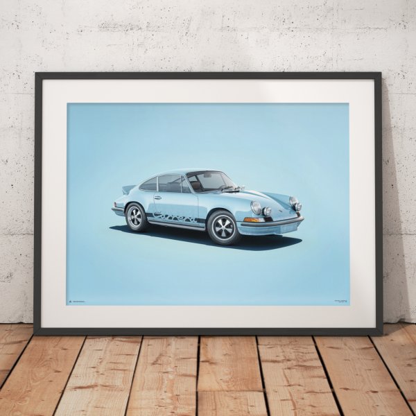 Porsche 911 RS – Blue – Colors of Speed Poster