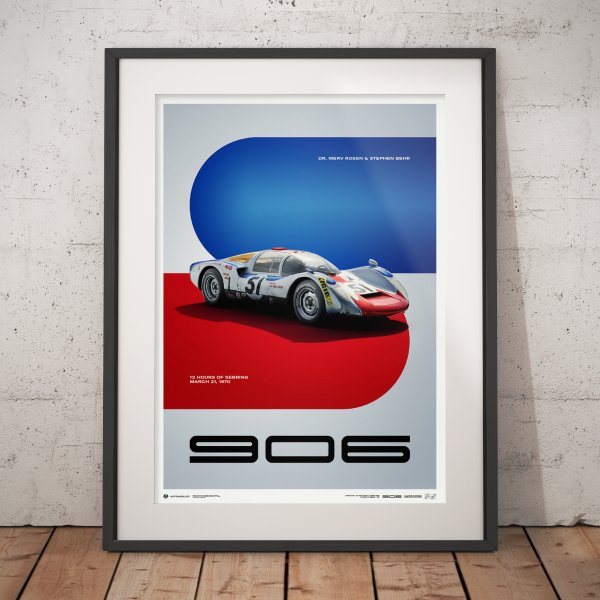Porsche 906 – 12h Sebring – 1970 – Poster | Limited Edition