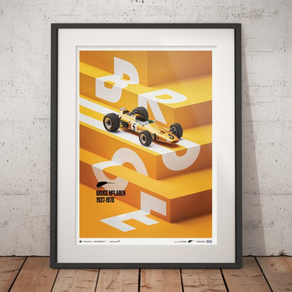McLaren Papaya – Bruce McLaren Special – Spa-Francorchamps Circuit – 1968 – Poster | Limited Edition