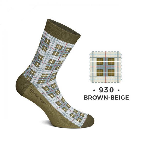 Heel Tread Socken – 930 Brown-Beige