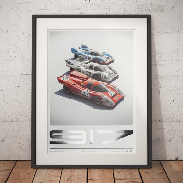 Porsche 917 – Salzburg & Martini & Gulf – 24h Le Mans – Poster | Collector’s Edition