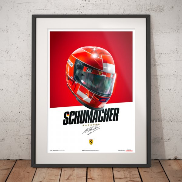 Ferrari F1-2000 – Michael Schumacher – Helmet – Poster