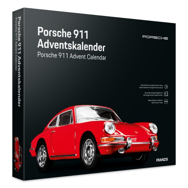 Porsche 911 Advent calendar red Franzis 1:43