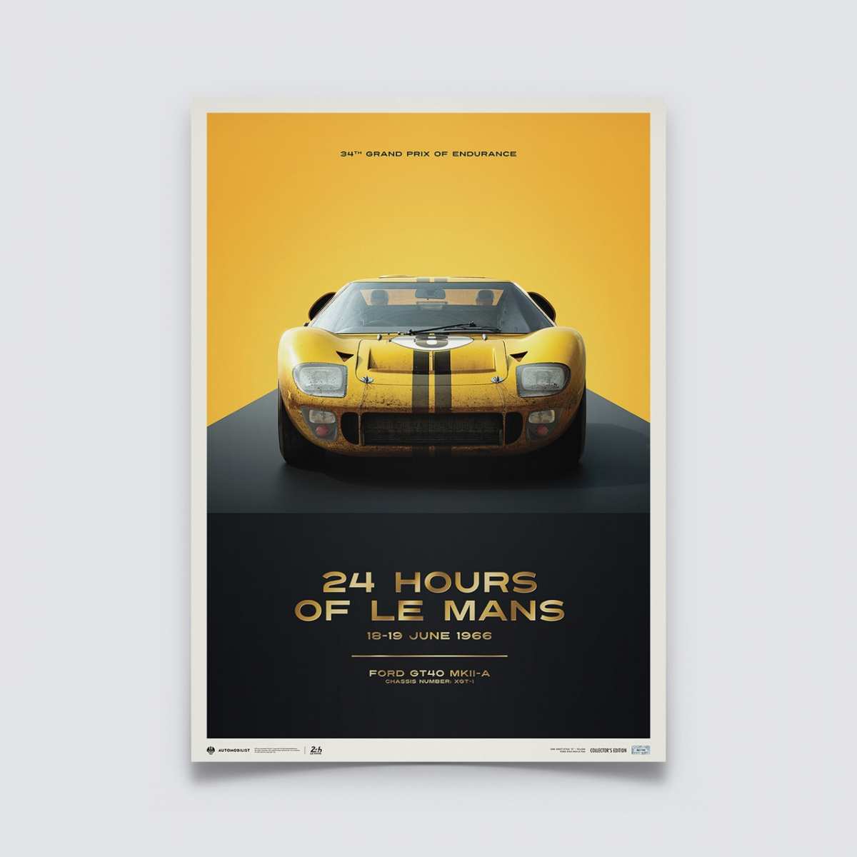 Ford GT40 – XGT-1 – 24h Le Mans – 1966 – Poster | Collector's