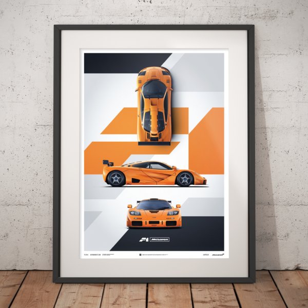 McLaren F1 LM – Papaya Orange – Poster