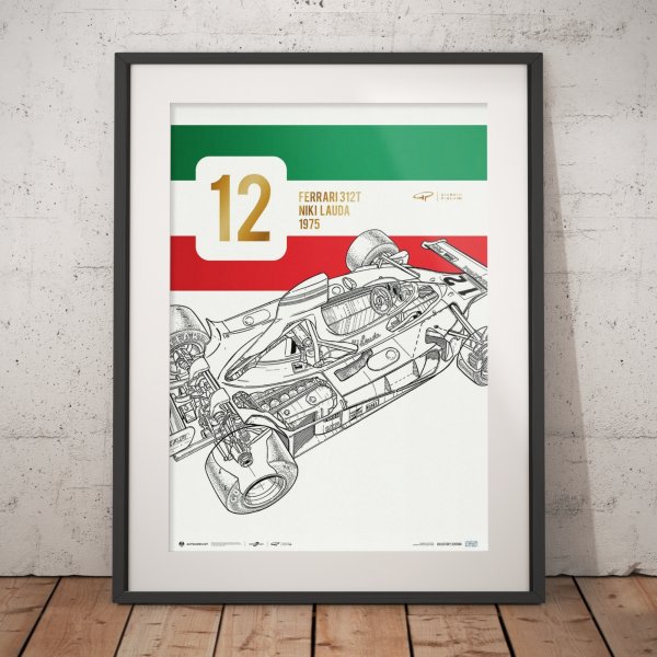 Giorgio Piola – Ferrari 312 T – Niki Lauda – 1975 – Poster | Collector’s Edition