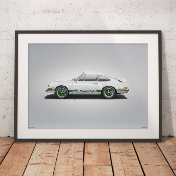 Porsche 911 RS – White – Colors of Speed Poster