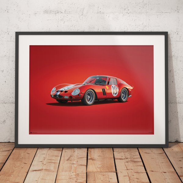 Ferrari 250 GTO – Red – 24h Le Mans – 1962 – Colors of Speed Poster
