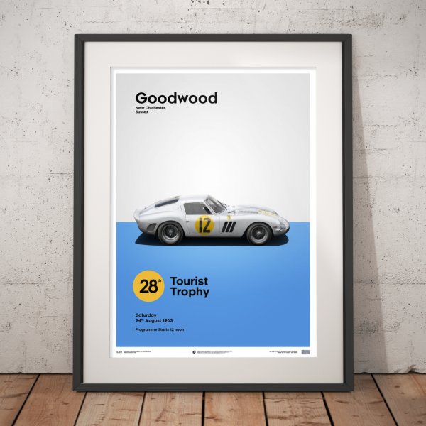 Ferrari 250 GTO – White – Goodwood TT – 1963 – Poster | Limited Edition