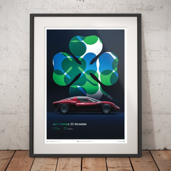 Alfa Romeo 33 Stradale – Red – 1967 – Poster