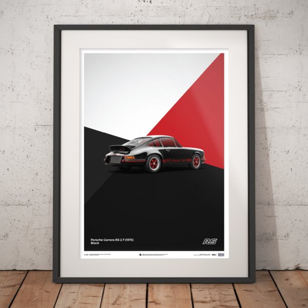 Porsche 911 RS – Black – Poster | Limited Edition