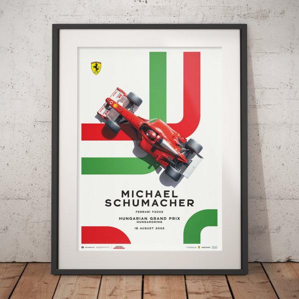 Ferrari F2002 – Michael Schumacher – Hungarian Grand Prix – 2002 – Poster | Limited Edition