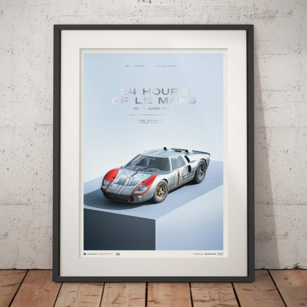 Ford GT40 – P/1015 – 24h Le Mans – 1966 – Poster | Collector’s Edition