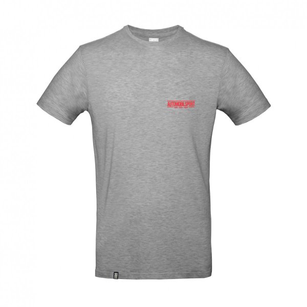 SPORTFAHRER T-Shirt – AUTOMOBILSPORT small grey/signalrot