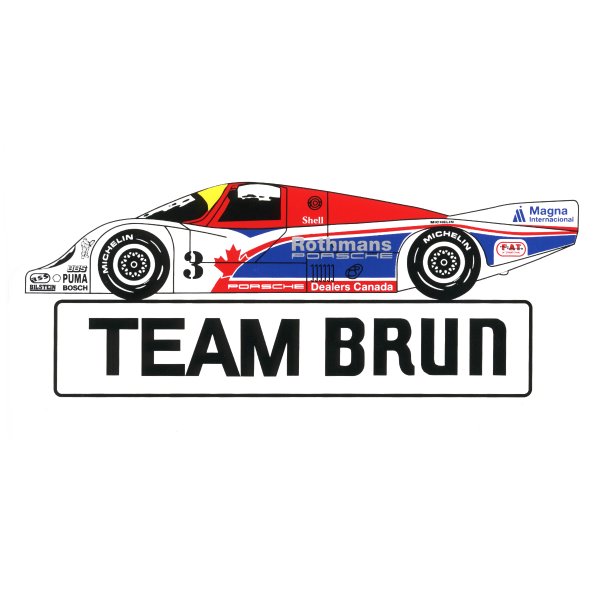 Aufkleber Brun Motorsport – Porsche 956/962