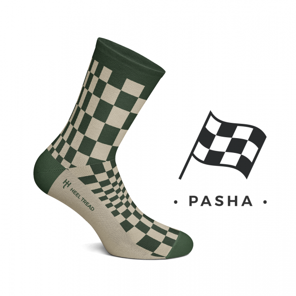 Heel Tread Socken – Pasha olive/tan