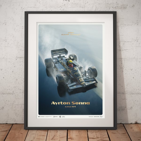 Lotus 97T – Ayrton Senna – Rainmaster – Estoril, 1985 – Poster | Collector's Edition
