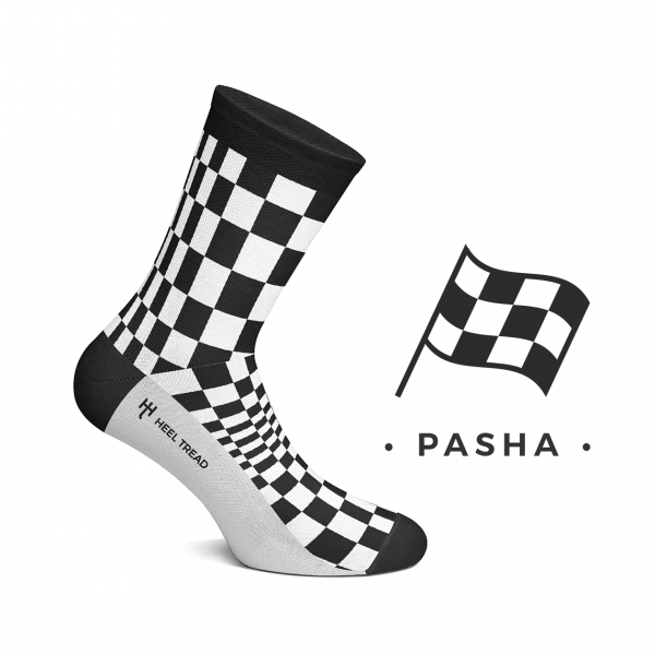 Heel Tread socks – Pasha black/white