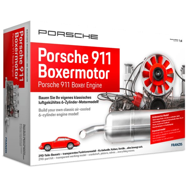 Porsche 911 6-Zylinder-Boxermotor Bausatz Franzis 1:4 – Neue Version