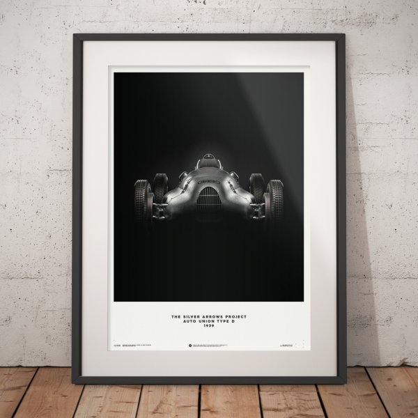 Auto Union Type D – Silver – 1939 – Poster