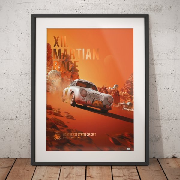 Porsche 356 SL – Future – XII. Martian Race – 2096 – Poster | Collector’s Edition