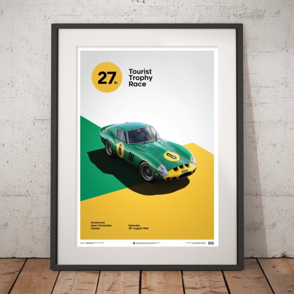 Ferrari 250 GTO – Green – Goodwood TT – 1962 – Poster | Limited Edition