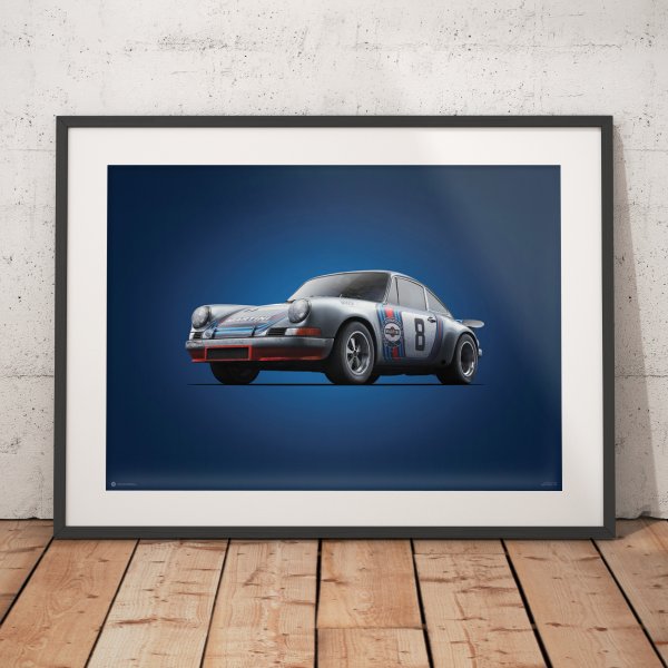 Porsche 911 RSR – Martini – Targa Florio – 1973 – Colors of Speed Poster