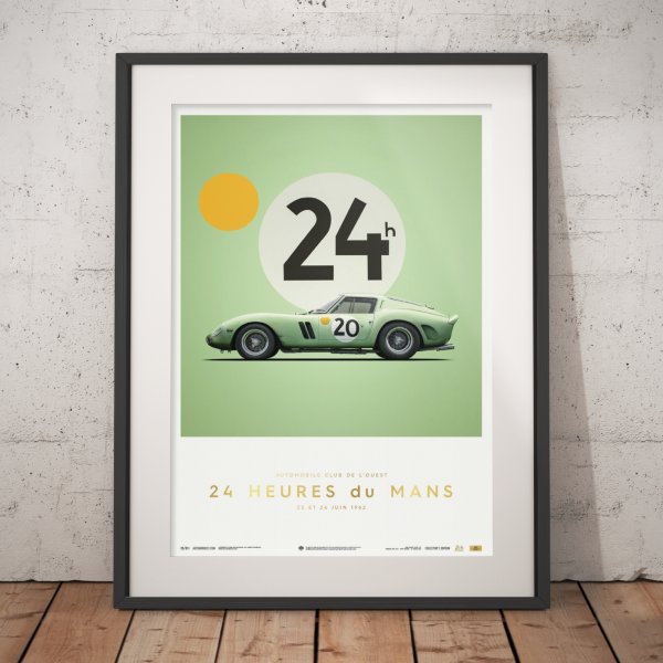 Ferrari 250 GTO – Green – 24h Le Mans – 1962 – Poster | Collector’s Edition