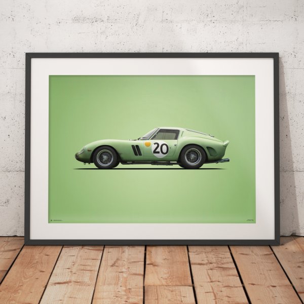 Ferrari 250 GTO – Green – 24h Le Mans – 1962 – Colors of Speed Poster