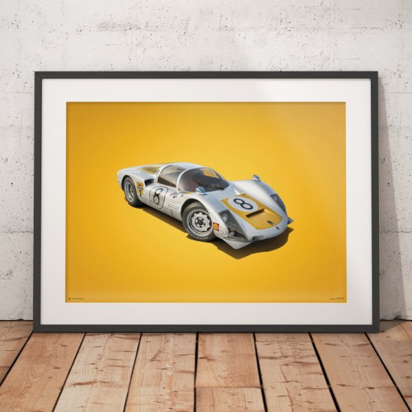 Porsche 906 – White – Japanese GP – 1967 – Colors of Speed Poster