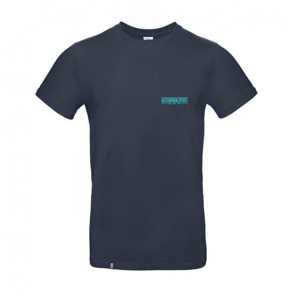 SPORTFAHRER T-Shirt – AUTOMOBILSPORT small navy/cyan