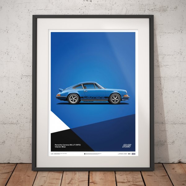 Porsche 911 RS – Blue – Poster | Limited Edition