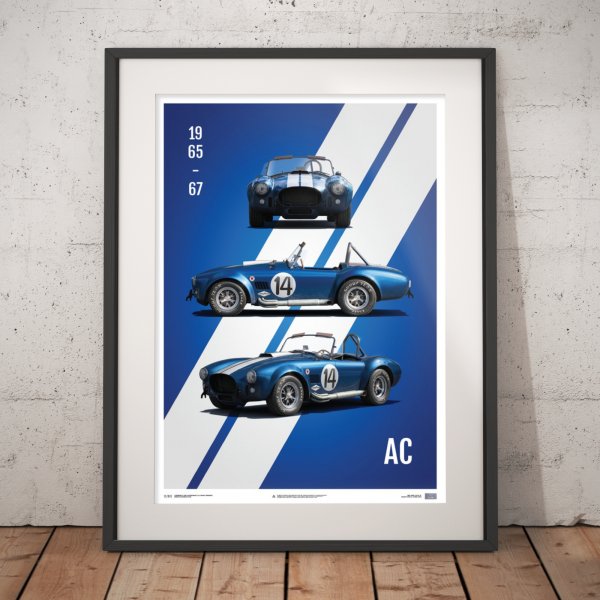 Shelby-Ford AC Cobra Mk III – Blue – 1965 – Poster | Limited Edition