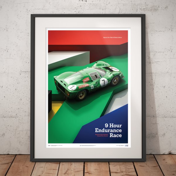 Ferrari 412P – Green – Kyalami 9 Hour – 1967 – Poster | Limited Edition