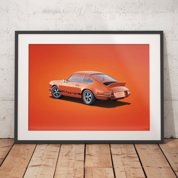Porsche 911 RS – Tangerine – Colors of Speed Poster