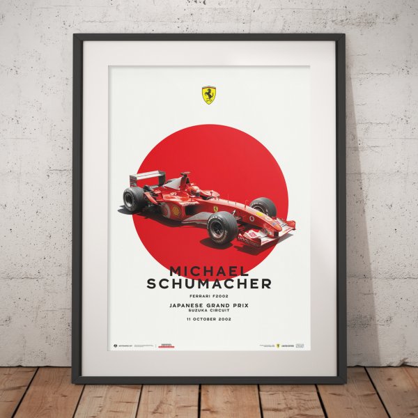 Ferrari F2002 – Michael Schumacher – Japanese Grand Prix – 2002 – Poster | Limited Edition