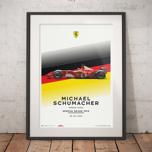 Ferrari F2002 – Michael Schumacher – German Grand Prix – 2002 – Poster | Limited Edition