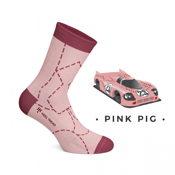 Heel Tread Socken – Pink Pig