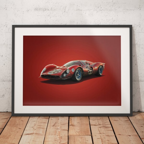 Ferrari 412P – Red – Daytona – 1967 – Colors of Speed Poster