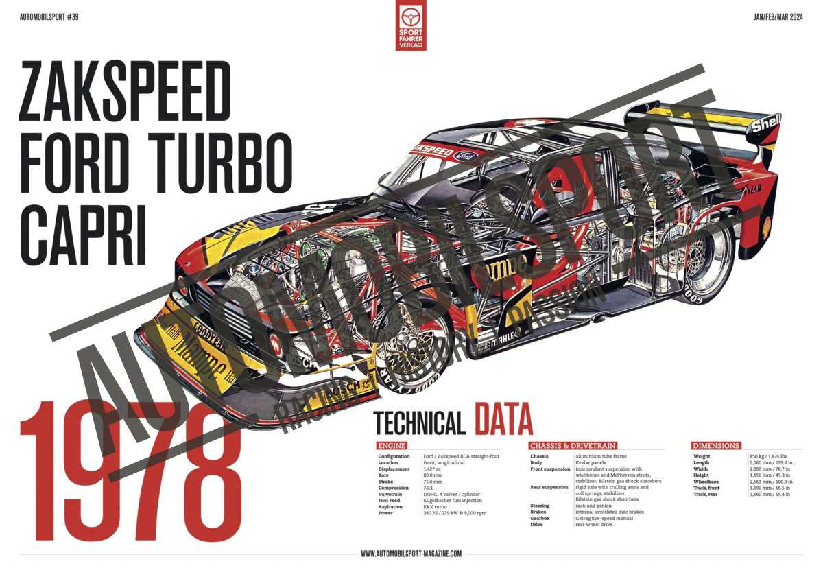 Poster Auto Ford Capri II – Extrait Magazine F1 Années 70 (français)
